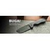 Couteau Kizer Cutlery Bugai Lame Acier CPM-3V Black Drop Point Manche Micarta IKBS Linerlock CLip KIV3627A1 - Livraison Gratuite