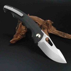 Couteau ArtisanCutlery Xcellerator Black Lame Acier AR-RPM9 Manche Micarta IKBS Clip Titane ATZ1860PMBK - Livraison Gratuite