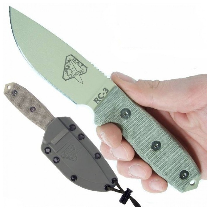 RAT Cutlery RC-3 Desert Tan Knife COUTEAU COMBAT RC3PDT - LIVRAISON GRATUITE