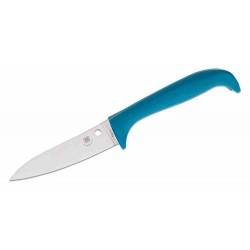 Couteau de Cuisine Spyderco Counter Critter Lame Acier 7Cr17 Manche Plastique Bleu SCK21PBL - Livraison Gratuite