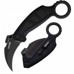 Couteau Karambit BLACKHAWK Garra 3 Lame Acier D2 Manche G10 Linerlock Clip BH15G3201BK - Livraison Gratuite