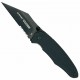 Couteau BLACKHAWK Be-Wharned A/O Black Lame Acier D2 Combo Wharncliffe Manche G10 Clip BH15BW211BK - Livraison Gratuite