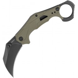 Couteau Kershaw Outlier Green Karambit A/O Lame Acier 8Cr13MoV BW Manche GFN Linerlock Clip KS2064ODBW - Livraison Gratuite