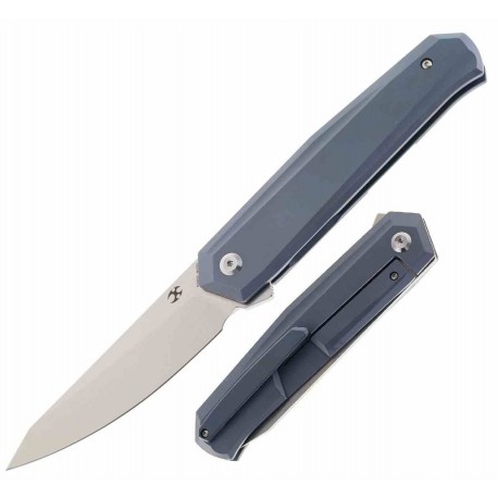 Couteau Kansept Integra Blue Manche Titane Lame Acier M390 IKBS Framelock Clip K1042A3 - Livraison Gratuite