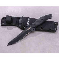 Couteau BLACKHAWK Nightedge Combat Lame Acier D2 Combo Blade Manche Zytel Etui Nylon BH15NE10BK - Livraison Gratuite