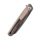 Couteau Kansept Arcus Bronze Manche Titane/Micarta Lame Acier Damas IKBS Framelock Clip K1046D1 - Livraison Gratuite