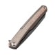 Couteau Kansept Arcus Bronze Manche Titane/Micarta Lame Acier Damas IKBS Framelock Clip K1046D1 - Livraison Gratuite