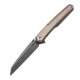Couteau Kansept Arcus Bronze Manche Titane/Micarta Lame Acier Damas IKBS Framelock Clip K1046D1 - Livraison Gratuite