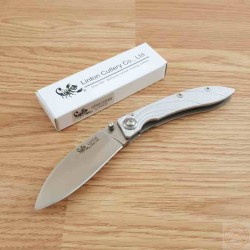 Couteau Linton Cutlery Silver Manche Aluminum Lame Acier ATS-34 Linerlock L92021ALW - Livraison Gratuite