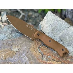 Couteau KA-BAR Becker Nessmuk Tan Lame Acier Carbone 1095 Manche Ultramid Etui Polymer Made USA BKR19 - Livraison Gratuite