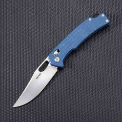 Couteau SRM Knives 9203 ME Ambi Lock Blue Lame Acier 10Cr15CoMoV Manche Micarta Clip SRM9203ME - Livraison Gratuite