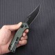 Couteau SRM Knives 9203 MG2 Ambi Lock OD Green Lame Acier 10Cr15CoMoV Manche Micarta Clip SRM9203MG2 - Livraison Gratuite