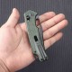 Couteau SRM Knives 9203 MG2 Ambi Lock OD Green Lame Acier 10Cr15CoMoV Manche Micarta Clip SRM9203MG2 - Livraison Gratuite