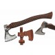 Hache Tomahawk Grooved Lame Acier Inox Manche Bois Etui Cuir PA882463 - Livraison Gratuite