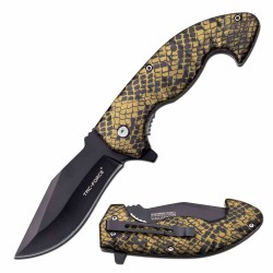 Lot de 3 Couteau Tac-Force A/O Snakeskin Lame Acier 3Cr13 Manche ABS Linerlock TF1043CA - Livraison Gratuite