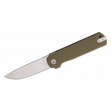 Couteau QSP Lark Green Manche G10 Lame Acier 14C28N Satin IKBS Linerlock Clip QS144C - Livraison Gratuite