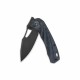 Couteau QSP Hornbill Blue Lame Acier S35VN Black Manche Fibre de Carbone IKBS Linerlock Clip QS146B2 - Livraison Gratuite