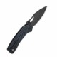 Couteau QSP Hornbill Blue Lame Acier S35VN Black Manche Fibre de Carbone IKBS Linerlock Clip QS146B2 - Livraison Gratuite