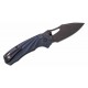 Couteau QSP Hornbill Blue Lame Acier S35VN Black Manche Fibre de Carbone IKBS Linerlock Clip QS146B2 - Livraison Gratuite