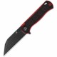 Couteau QSP Swordfish Black/Red Lame Wharncliffe Black Acier 14C28N Manche G10 IKBS Button Lock QS149A2 - Livraison Gratuite