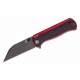 Couteau QSP Swordfish Black/Red Lame Wharncliffe Black Acier 14C28N Manche G10 IKBS Button Lock QS149A2 - Livraison Gratuite