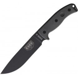 Couteau ESEE Model 6 Tactical Gray Lame Acier Carbone 1095 Manche Micarta Etui Abs Clip Made USA ES6PDTG - Livraison Gratuite