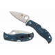 Couteau Spyderco LeafJumper Blue K390 Serrated Manche FRN Lockback Clip Japan SC262SBLK390 - Livraison Gratuite