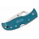 Couteau Spyderco LeafJumper Blue K390 Serrated Manche FRN Lockback Clip Japan SC262SBLK390 - Livraison Gratuite
