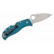 Couteau Spyderco LeafJumper Blue K390 Serrated Manche FRN Lockback Clip Japan SC262SBLK390 - Livraison Gratuite