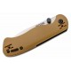 Couteau KA-BAR BK41 Becker Mini Lame Acier D2 Manche Tan GFN Linerclock Clip BKR41 - Livraison Gratuite