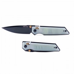 Couteau Real Steel Sacra Jade Lame Acier K110 Black Manche G10 Handles Slider Clip RS7711NB - Livraison Gratuite