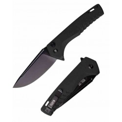 Couteau Tekto F3 Charlie Black Manche G10 Lame Acier D2 Black Clip Button Lock USA TKTF3GBKBK12 - Livraison Gratuite