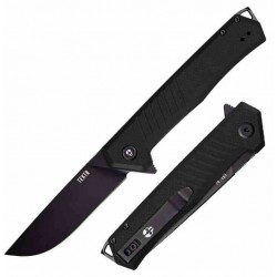 Couteau Tekto Knives F1 Alpha Black Lame Acier D2 Black Manche G10 Linerlock Clip USA TKTF1GBKBK1 - Livraison Gratuite