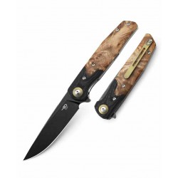 Couteau Bestech Ascot G10/Wood Lame Acier D2 IKBS Linerlock Clip BTKG19E - Livraison Gratuite