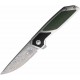 Couteau Begg Knives Diamici Black/Green Manche G-10 Lame Damas IKBS Linerlock Clip BG015M - Livraison Gratuite