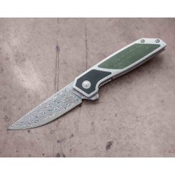 Couteau Begg Knives Diamici Black/Green Manche G-10 Lame Damas IKBS Linerlock Clip BG015M - Livraison Gratuite