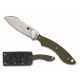 Couteau Spyderco Stok Drop Point Lame Acier 8Cr13MoV Manche OD Green G10 Etui Boltaron SCFB50GPOD - Livraison Gratuite