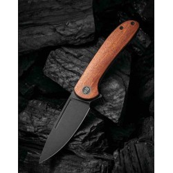 Couteau We Knife Saakshi Wood Lame Acier CPM-20CV Manche Cuibourtia IKBS Linerlock Clip WE20020C3 - Livraison Gratuite