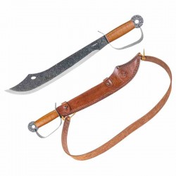 Condor Buccaneer Pirate Sword Lame Acier Carbone 1075 Manche Cuir Etui Cuir El Salvador CTK1030155HC - Livraison Gratuite