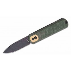 Couteau Vosteed Corgi Green Lame Acier 14C28N Blackwash Manche Micarta IKBS Trek Lock Clip VOSCGSVM1 - Livraison Gratuite