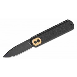 Couteau Vosteed Corgi Black Lame Acier 14C28N Blackwash Manche Micarta IKBS Trek Lock Clip VOSCGVPMK - Livraison Gratuite