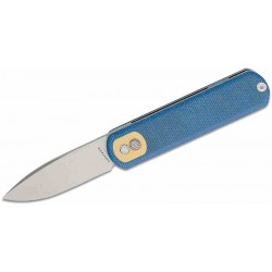 Couteau Vosteed Corgi Blue Lame Acier 14C28N Stonewash Manche Micarta IKBS Trek Lock Clip VOSCGVTML - Livraison Gratuite