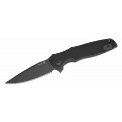 Couteau Spartan Blades POROS Black Lame Acier 154CM Drop Point Manche G10 LinerLock Clip SBSFBL11BK - Livraison Gratuite