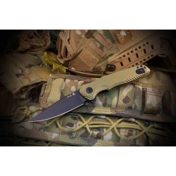 Couteau Spartan Blades POROS OD Green Lame Acier 154CM Drop Point Manche G10 LinerLock Clip SBSFBL11GR - Livraison Gratuite