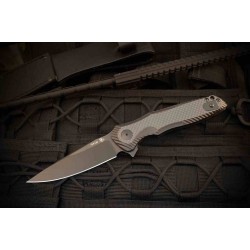 Couteau Spartan Blades POROS Lame Acier 154CM Manche G10/Fibre Carbone LinerLock Clip SBSFBL11CF - Livraison Gratuite