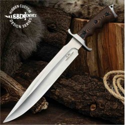 Couteau Gil Hibben Tundra Toothpick Lame Acier 420HC Manche Micarta Etui Cuir GH5122 - Livraison Gratuite