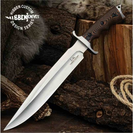 Couteau Gil Hibben Tundra Toothpick Lame Acier 420HC Manche Micarta Etui Cuir GH5122 - Livraison Gratuite