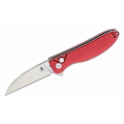 Couteau Kizer Sway Red Button Lock Lame Acier N690 Manche Micarta IKBS Clip KIV3566N4 - Livraison Gratuite