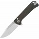 Couteau QSP Knife Grebe Brown Lame Acier 14C28N Manche Micarta IKBS Button Lock Clip QS147A1 - Livraison Gratuite