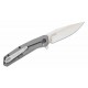 Couteau Kershaw Align A/O Lame Clip Point Acier 8Cr13MoV Manche Acier Gray Frame Lock Clip KS1405 - Livraison Gratuite